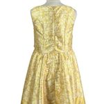 Eshakti Women’s Plus Dress Fit Flare Ruched Waist Yellow Floral Size 14/16 Photo 3