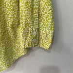 J.Crew Cotton Floral Light Green/Yellow Button Up Shirt 3/4 Sleeve Size XS Photo 4