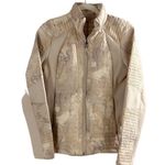 Calia by Carrie Underwood Tan Cream Full Zip Hybrid Jacket Size Small Photo 1