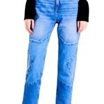 Sandro Misty Star Stitched Straight High-Rise Jeans EU Size 40 US Size 10 Photo 0