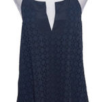 Athleta  Black Eyelet Lace Sleeveless Top Size Small Photo 0