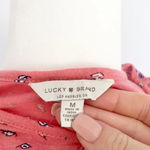 Lucky Brand NWT  Floral Boarder Print Peasant Top Photo 2