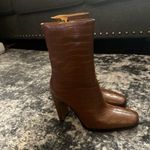 Pretty Little Thing Brown textured heeled boots  Photo 1