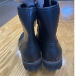 B.O.C Combat Boots Women's 9.5 M Black Leather Lace Up Mid Photo 3