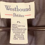 Westbound Petites Large Embroidered Button Front Lined Velour Vest with … Photo 9