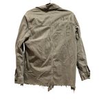 Free People Jacket Womens S Moonchild Denim Shirt Button Down Olive Green Photo 1