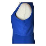 Parker  Royal Blue Silk Sleeveless Scoop Neck Fit‎ And Flare Mini Dress Size M Photo 5