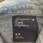 American Eagle distressed denim long sleeve button down size S Photo 1