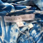 America & Beyond Womens Dress S Blue Floral V Photo 5
