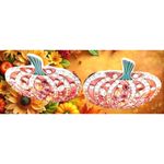 Pumpkin Earrings New Rhinestones Pierced Posts Thanksgiving Fall Festive Harvest Green Photo 8