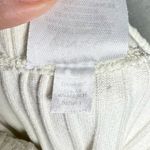 Vince  Women’s Ivory White Ribbed Cropped Wide Leg Pants Size Large Photo 4