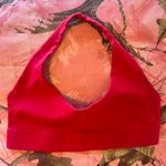 red halter neck open back sports bra Photo 7