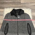 DKNY NWT Jeans sweater cape poncho chunky knit with subtle metallic L Photo 6