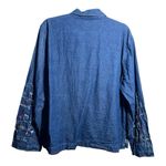 Erika EUC  Zip-Up Embroidered Denim Jacket - XL Photo 1
