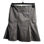 Maurice's Gray Flare Midi Skirt Womens Size 1/2 Career Business Casual Photo 0