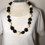 Handmade Original Hawaiian Lei Necklace Tri-Color Kukui Nuts black brown cream tan Photo 5