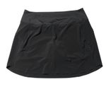 Athleta  Run With It Skort 16" Large Black Athletic Skirt Shorts Pocket EUC Photo 2