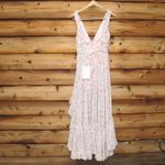 Mac Duggal   White Multicolor Floral Print Sleeveless Ruffled High-Low Gown Photo 10