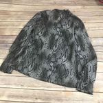 fab'rik Tulle‎ Womens Blouse Size XS Tie Neck Bow Top Snakeskin Print NEW Photo 4