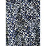 Lands' End  Blouson Tankini Swim Suit Sz 10 Paisley Blue White Bandana Mosaic Photo 5