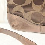 Coach  Signature Optic Chain Fabric & Leather Crossbody Bronze Brown Photo 1