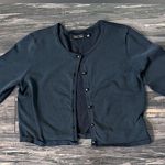 Teri Jon by Rickie Freeman Silk Blend Cardigan Sweater Women’s Black‎ Size 4 Black Photo 3