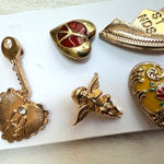 Free People  Vintage-Inspired Gold Tone Enamel Pin Set Photo 2