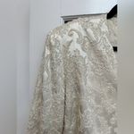 Carmen Marc Valvo Vintage Ivory Cream Lace Sequin Beaded Formal Jacket Size 14 L Photo 5