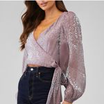 Show Me Your Mumu  Joplin Iridescent Wrap Blouse Top Photo 1
