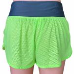 Speedo Neon Yellow Mesh Activewear Shorts Wide Black Waistband ~ Women's SMALL Photo 1