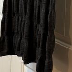 Calvin Klein  Gray Knit Short Sleeve Tier Turtleneck Dress Ruffle Bottom Trendy # Photo 3