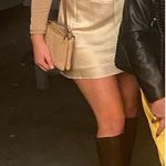 Abercrombie & Fitch Abercrombie Tan Silk Dress Photo 0