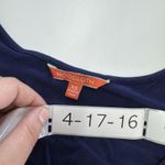 Modcloth  Dress Womens XS Navy Blue Flare Bell Sleeve Ruffle Hem‎ Rayon Stretch Photo 2