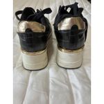 ALDO  Black and Gold Wedge‎ Sneakers Women's Size 11 Photo 2