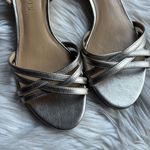Talbots Metallic Capri Nappa Mini Wedge Sandals Photo 3