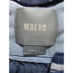 Anthropologie Maeve Devery Shirt Dress Small White Blue Plaid Bohemian Casual Photo 5