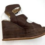 Anthropologie Anna Sui Platform Wedges Gladiator Straps Leather Boho Photo 3