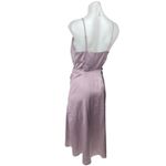 Abercrombie & Fitch  Pink Silk Satin Sleeveless Cami Wrap Midi Dress Size S Photo 1