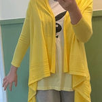 Cable & Gauge “” open front yellow cardigan Photo 0