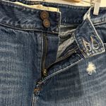 Hollister  Vintage Denim Micro Mini Jean Skirt Y2K Low Rise Distressed Size 7 Photo 3