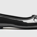 Cider Womens 39 Faux Patent Leather Bow Decor Square Toe Ballet Mary Jane Flats Photo 1