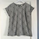 Merona Black & White Geometric Pattern Blouse GUC Photo 0