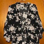 Spiritual Gangster Woman's One Size Floral Black Lightweight Robe One Size Photo 1