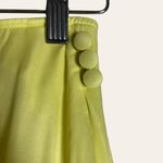 Hugo Boss Yellow Asymmetric Sharkbite Side Button Midi Skirt Size 4 Photo 2