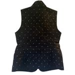 Talbots Outlet Black Light weight Quilted Polka Dot Vest SP Fall Layer Cozy Photo 1