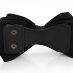 1pc Fashionable Elastic Wide Bowknot Waistband, Decorative Belt Dress, Sweater, Down Jacket, Shirt, Dress, ideal choice for gifts Black Size XS Photo 4