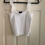 Trixxi White Scrunch Tank Top Photo 0