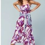 Free People  Intimately Heat Wave Smocked floral
Maxi Dress purple ruffle sz M Photo 0