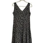 EXPRESS Vintage 1990s  dark floral button down floral maxi dress Photo 2