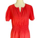 Quince Spice Coral Tiered Organic Cotton Maxi Dress Women's Sz Medium NWT 75 Photo 3